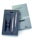 Lamy Logo - Brushed Steel - kuličková tužka a mikrotužka