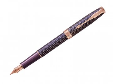 Parker Royal Sonnet Purple Chiselled PGT - plnicí pero 18K F