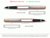 Umístění a barva rytiny