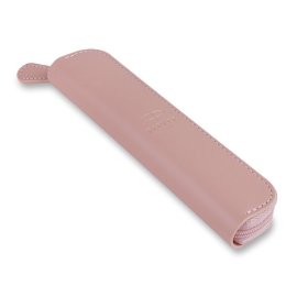 PU pouzdro na pero - pastelově růžové, zip