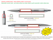 Umístění a barva rytiny