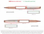 Umístění a barva rytiny