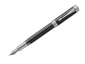 Parker Royal Duofold Prestige Black Chevron - hrot M