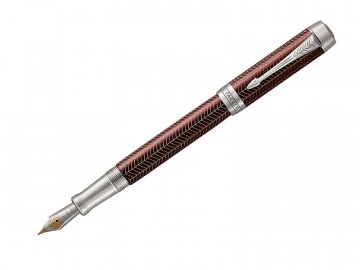 Parker Royal Duofold Prestige Burgundy Chevron - plnicí pero CNT